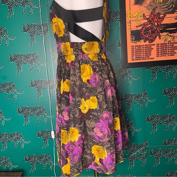 Anthropologie Twinkle By Wenlan Cotton and Silk Blend Floral Dress Size 6 - Picture 2 of 10